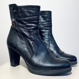 Dorking Leather Black Bootie size 39 women's